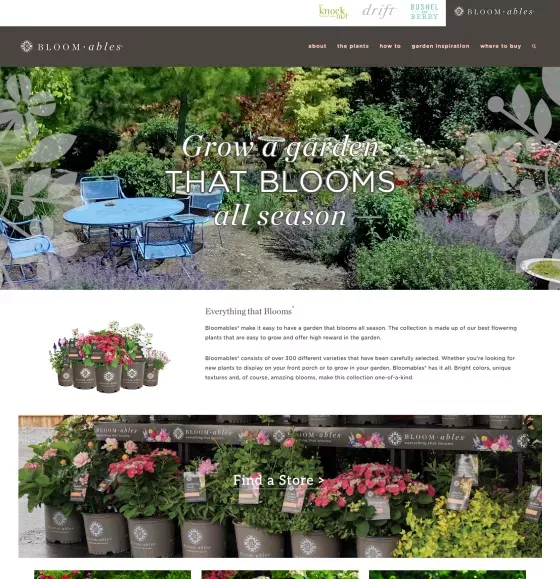 Bloomables Homepage